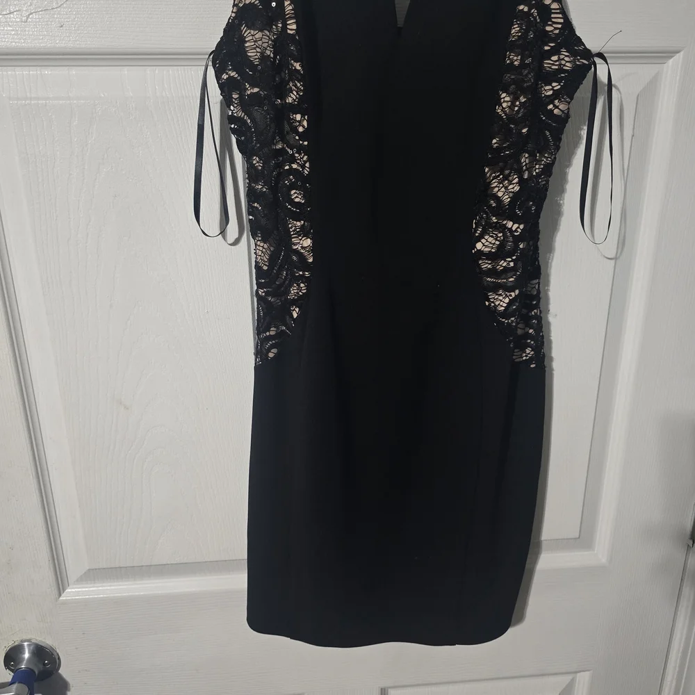 BCX Black and Gold Backless Dress - Picture 2 of 4